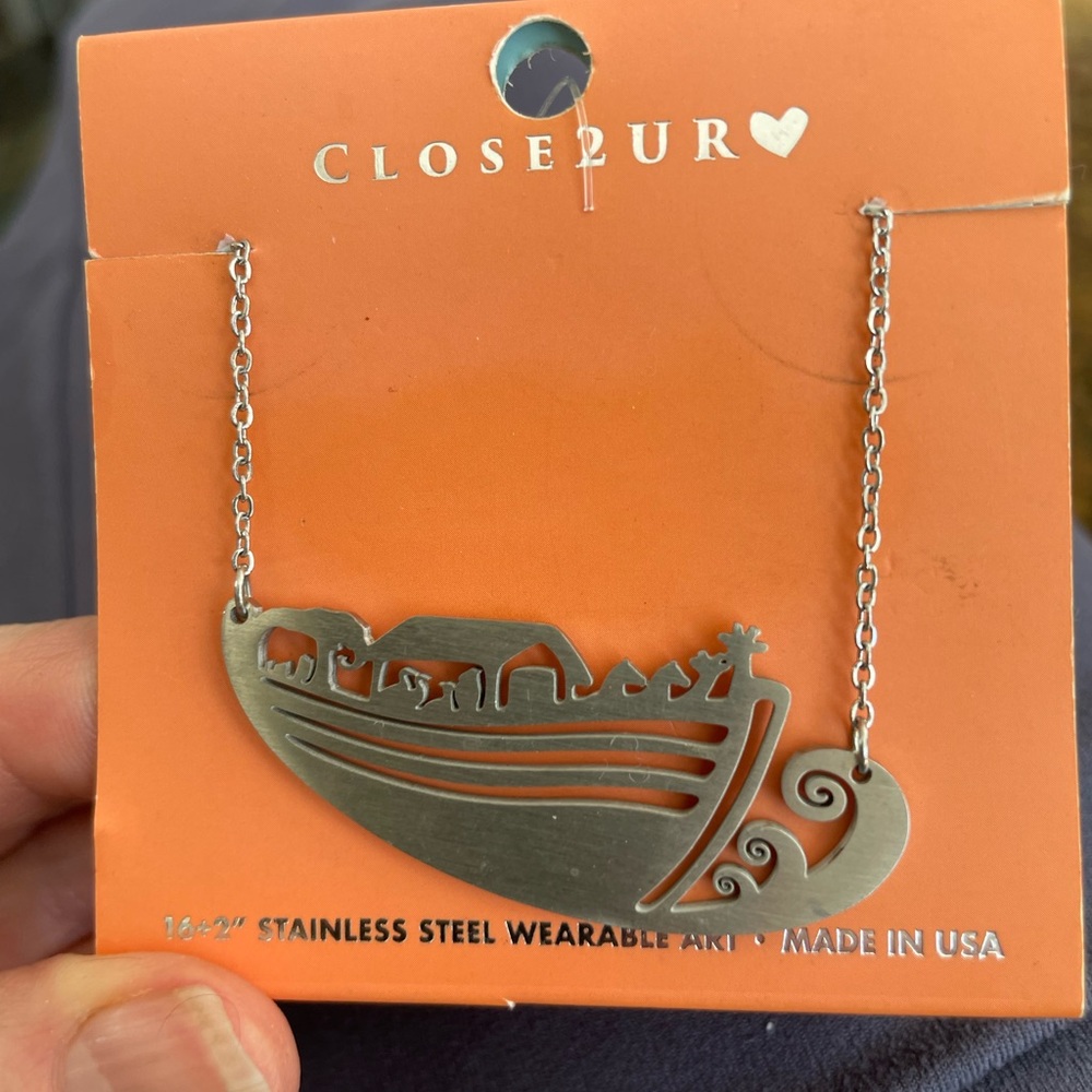 Close2UR ❤️ Stainless Steel Necklace with Ark Design